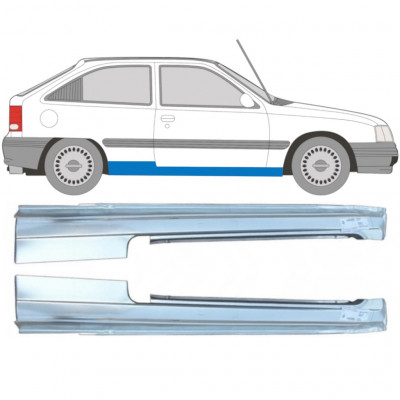 Slenkstis, apatinė už Opel Kadett 1984-1993 / Kairė + Dešinė / Rinkinys 9449