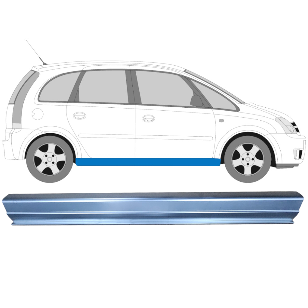 Slenkstis, Apatinė Už Opel Meriva 2003-2010 / Kairė = Dešinė (Simetriška) 6884