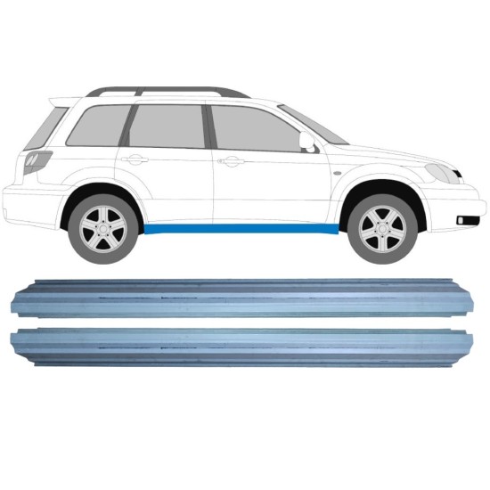 Slenkstis, apatinė už Mitsubishi Outlander 2003-2007 / Kairė + Dešinė / Rinkinys 16144