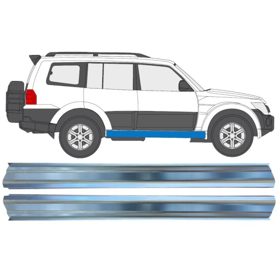 Slenkstis, apatinė už Mitsubishi Pajero 2006-2021 / Kairė + Dešinė / Rinkinys 16351
