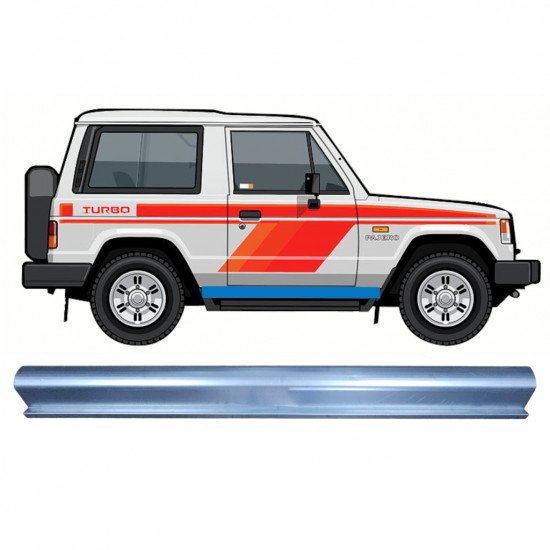 Slenkstis, apatinė už Mitsubishi Pajero 1982-1992 / Kairė = Dešinė (simetriška) 9334