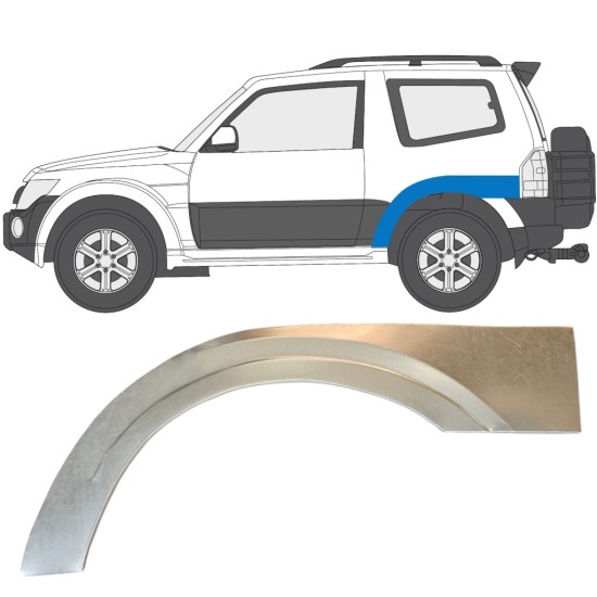 Galinė arka už Mitsubishi Pajero 2006-2021 / Kairė 14838