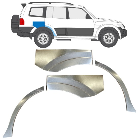 Galinė arka už Mitsubishi Pajero 2006-2021 / Kairė + Dešinė / Rinkinys 14842