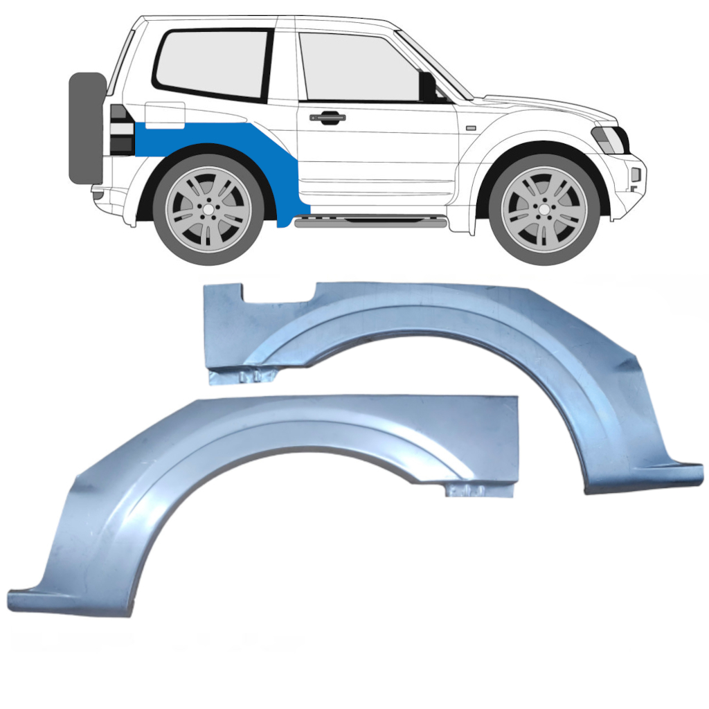 Galinė Arka Už Mitsubishi Pajero 1999-2006 / Kairė + Dešinė / Rinkinys 9411