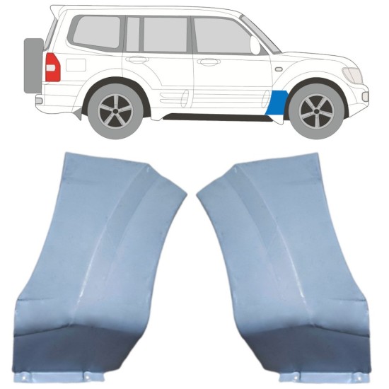 Sparno apatinė dalis už Mitsubishi Pajero 1999-2006 / Kairė + Dešinė / Rinkinys 16903