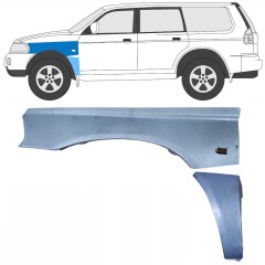 Sparno apatinė dalis už Mitsubishi Pajero Sport 1996-2008 / Kairė / Rinkinys 8543