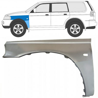 Sparno apatinė dalis už Mitsubishi Pajero Sport 1996-2008 / Kairė / Rinkinys 8543