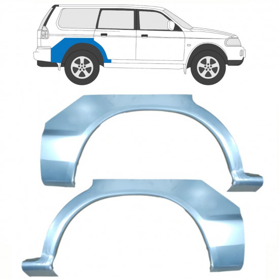 Galinė arka už Mitsubishi Pajero Sport 1996-2008 / Kairė + Dešinė / Rinkinys 10584