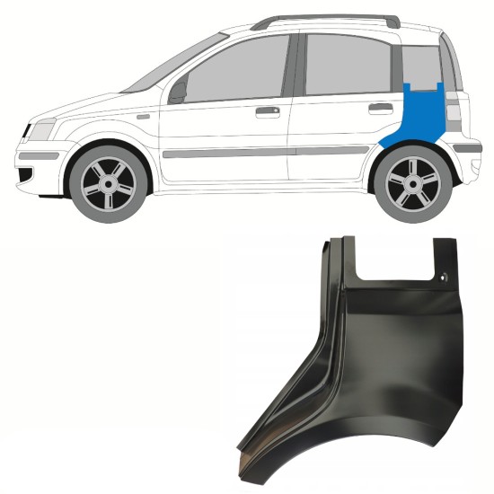 Galinė arka už Fiat Panda 2003-2012 / Kairė 10752