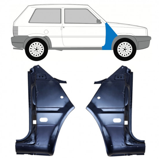 Priekinis sparnas už Fiat Panda 1980-2002 / Rinkinys 11813