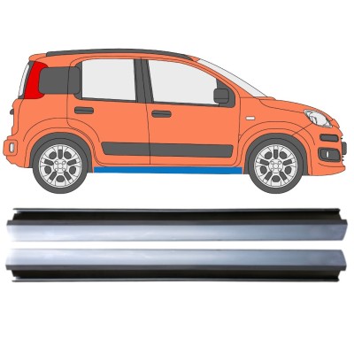 Slenkstis, apatinė už Fiat Panda 2012- / Kairė + Dešinė / Rinkinys 14971