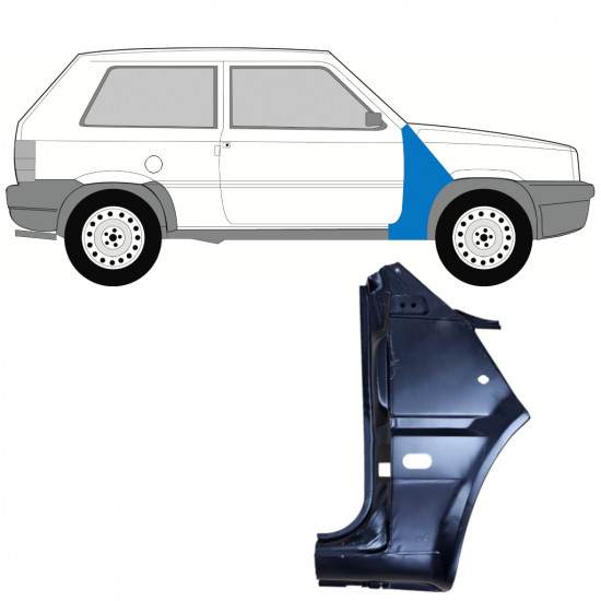 Sparno apatinė dalis už Fiat Panda 1980-2002 / Dešinė 11811