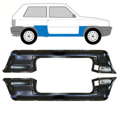 Slenkstis, apatinė už Fiat Panda 1980-2002 / Kairė + Dešinė / Rinkinys 10756