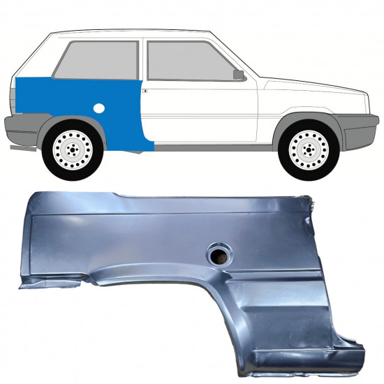 Galinė arka už Fiat Panda 1980-2002 / Dešinė 11814