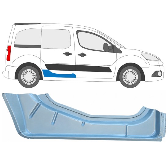 Stumdomų durų vidinė dalis už Citroen Berlingo 2008-2018 / Dešinė 17070