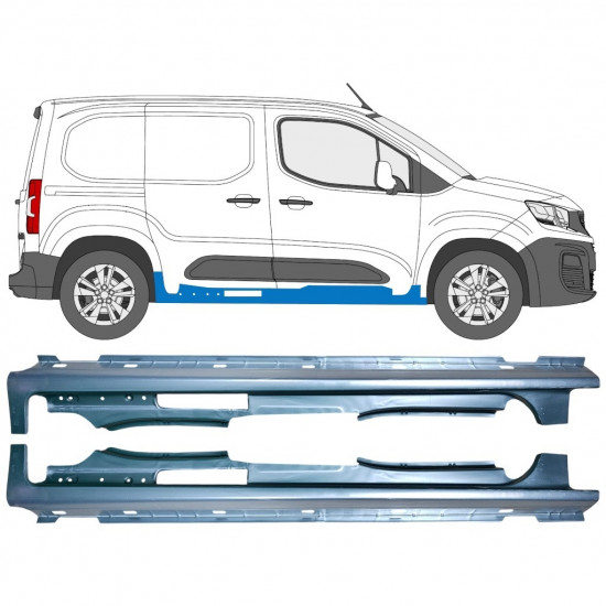 Visas slenkstis už Citroen Berlingo 2018-2023 / Kairė / Dešinė / Kairė + Dešinė / Rinkinys 13364
