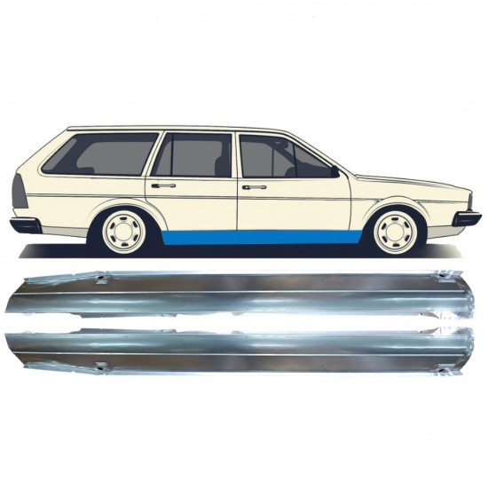 Slenkstis, apatinė už VW Passat B2 1980-1988 / Kairė + Dešinė / Rinkinys 9604