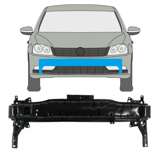 Priekinis bamperio pastiprinimas už Volkswagen Passat B7 2010-2015 17259