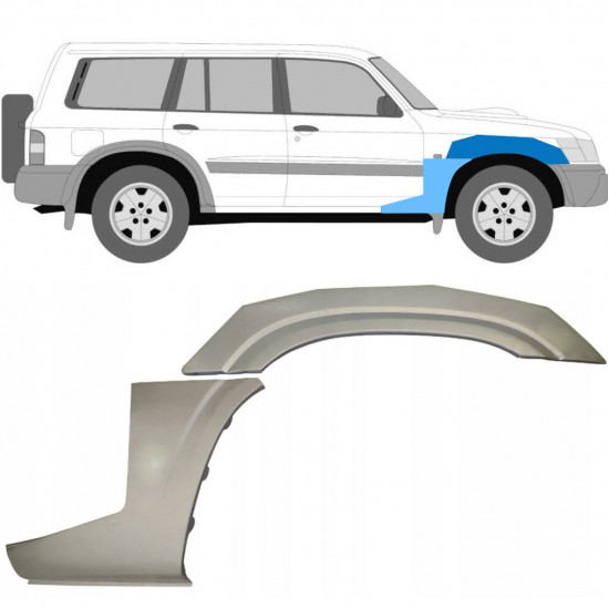 Sparno apatinė dalis už Nissan Patrol 1997-2009 / Dešinė / Rinkinys 10032