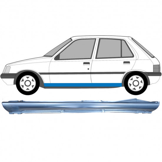 Slenkstis, apatinė už Peugeot 205 1983-1998 / Kairė 6948