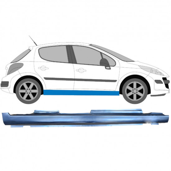 Visas slenkstis už Peugeot 207 2006-2013 / Dešinė 5769