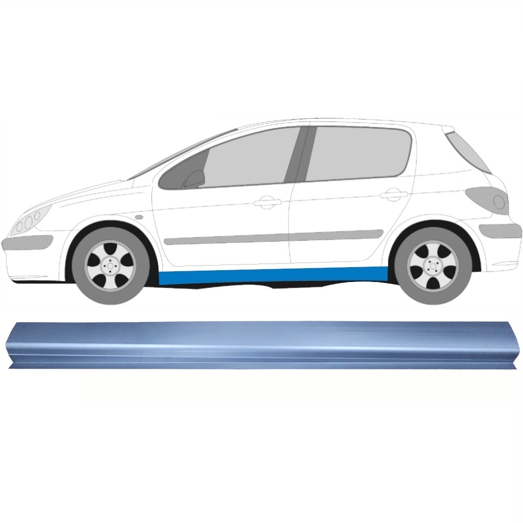 Slenkstis Apatinė Dalis Už Peugeot 307 2001-2008 / Kairė 8500