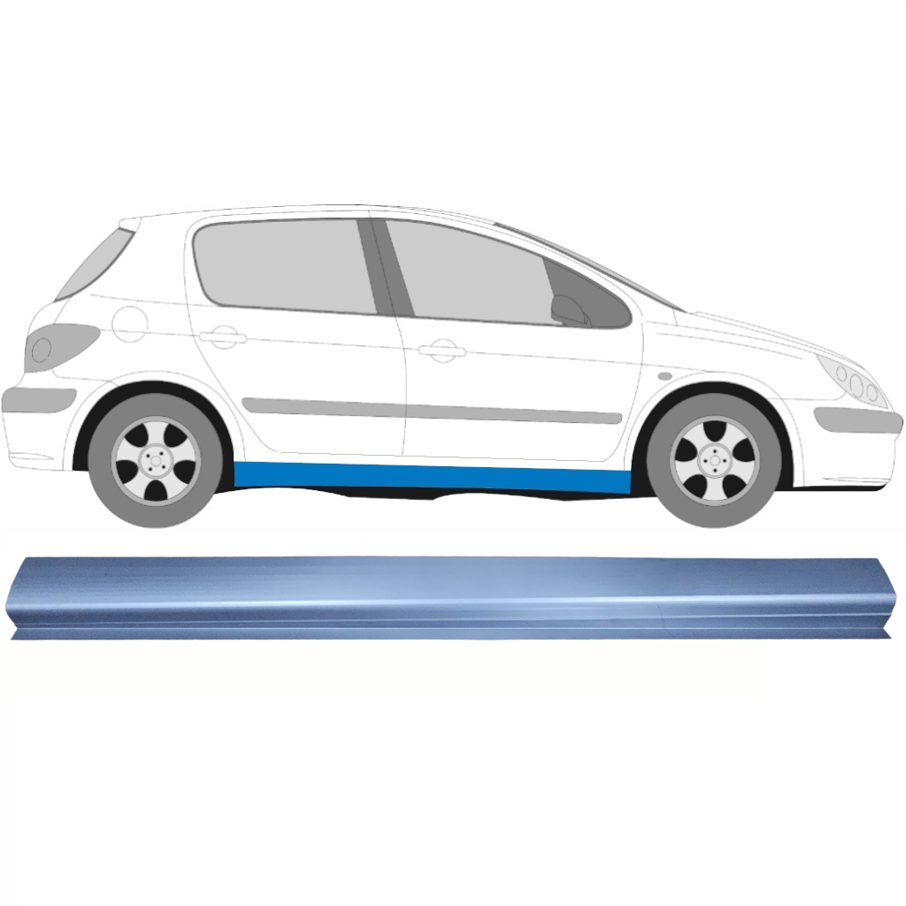 Slenkstis Apatinė Dalis Už Peugeot 307 2001-2008 / Dešinė 8501