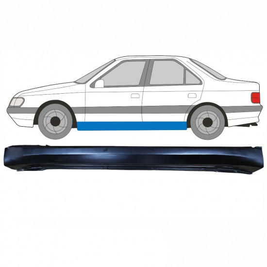 Slenkstis, apatinė už Peugeot 405 1987-1996 / Kairė 10779