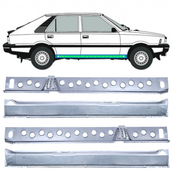 Slenkstis vidinė + išorinė dalis už FSO Polonez 1978-2002 / Rinkinys 12539