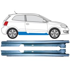 Visas slenkstis už Volkswagen Polo 2009-2017 / Kairė + Dešinė / Rinkinys 12861