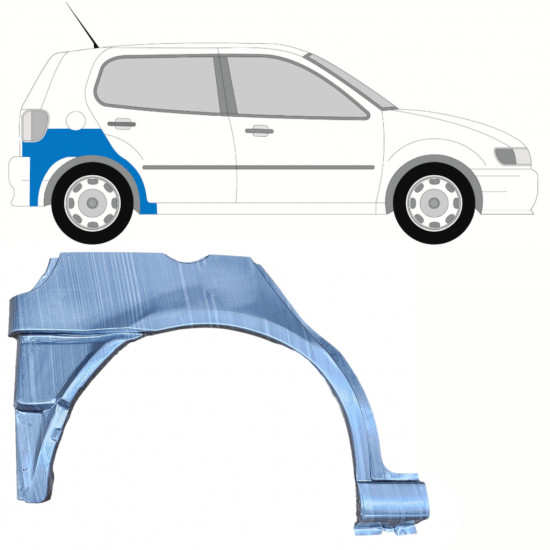 Galinės arkos apatinė dalis už VW Polo 1994-1999 / Dešinė 10194