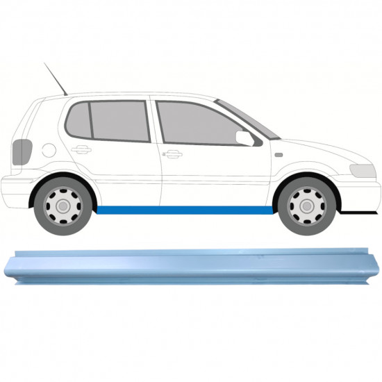 Slenkstis, apatinė už VW Polo 1999-2001 / Kairė = Dešinė (simetriška) 7124