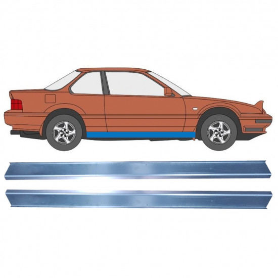 Slenkstis, apatinė už Honda Prelude 1987-1992 / Kairė = Dešinė (simetriška) / Rinkinys 10276