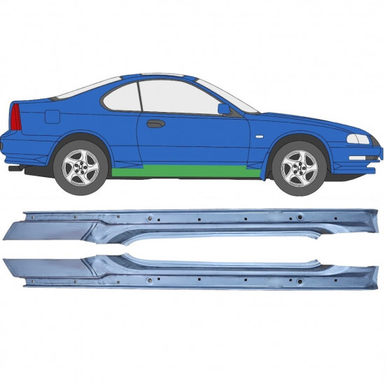 Visas slenkstis už Honda Prelude 1992-1996 / Kairė + Dešinė / Rinkinys 9282