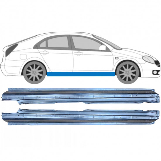 Slenkstis, apatinė už Nissan Primera 2001-2007 / Kairė + Dešinė / Rinkinys 9930