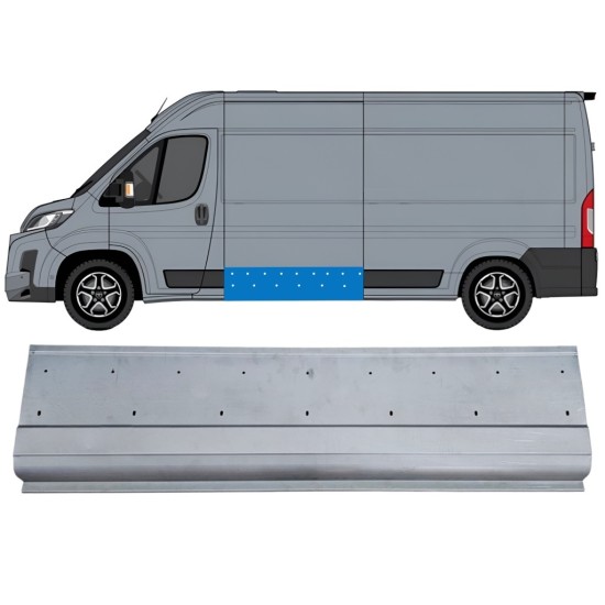 Išorinė šono dalis su skylėmis juostai už Toyota Proace Max 2024- / Kairė 16695