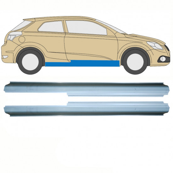 Slenkstis, apatinė už Kia Pro Ceed 2006-2012 / Kairė + Dešinė / Rinkinys 10822