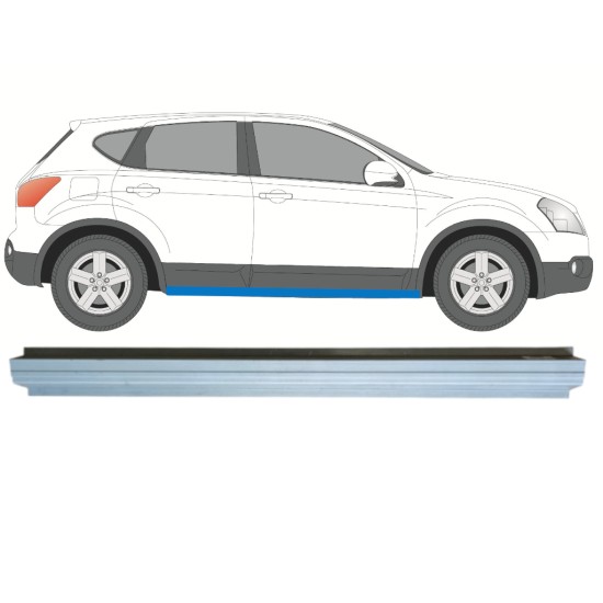 Slenkstis vidinė dalis už Nissan Qashqai 2007-2013 / Kairė = Dešinė (simetriška) 14979