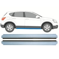 Slenkstis vidinė dalis už Nissan Qashqai 2007-2013 / Kairė + Dešinė / Rinkinys 14980