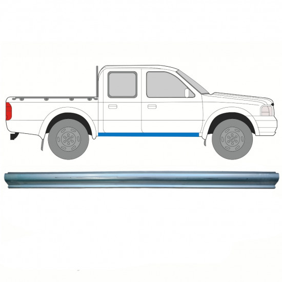 Slenkstis, apatinė už Ford Ranger 1998-2006 / Kairė = Dešinė (simetriška) 8607