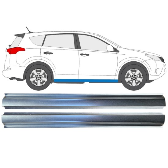 Slenkstis, apatinė už Toyota Rav4 2013-2018 / Kairė + Dešinė / Rinkinys 16493