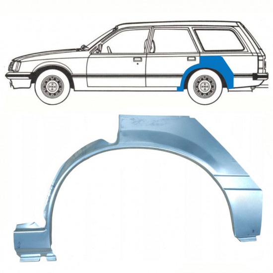 Galinė arka už Opel Rekord E 1977-1986 / Kairė / COMBI /  10787