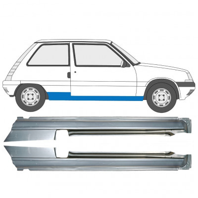 Slenkstis, apatinė už Renault 5 1984-1996 / Kairė + Dešinė / Rinkinys 9706