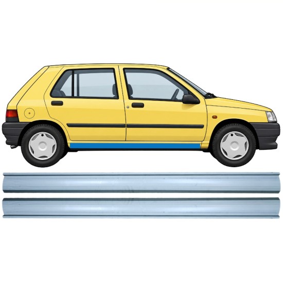 Slenkstis apatinė dalis už Renault Clio I 1990-1998 / Kairė + Dešinė / Rinkinys 9850