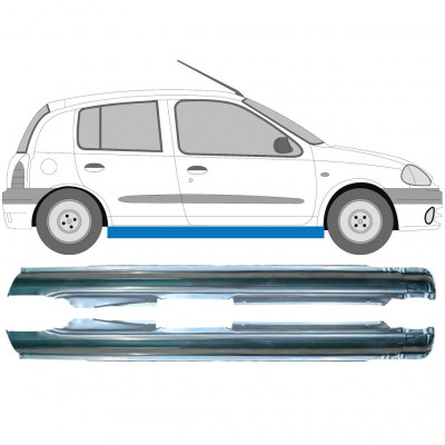 Slenkstis, apatinė už Renault Clio 1998-2012 / Kairė + Dešinė / Rinkinys 10052