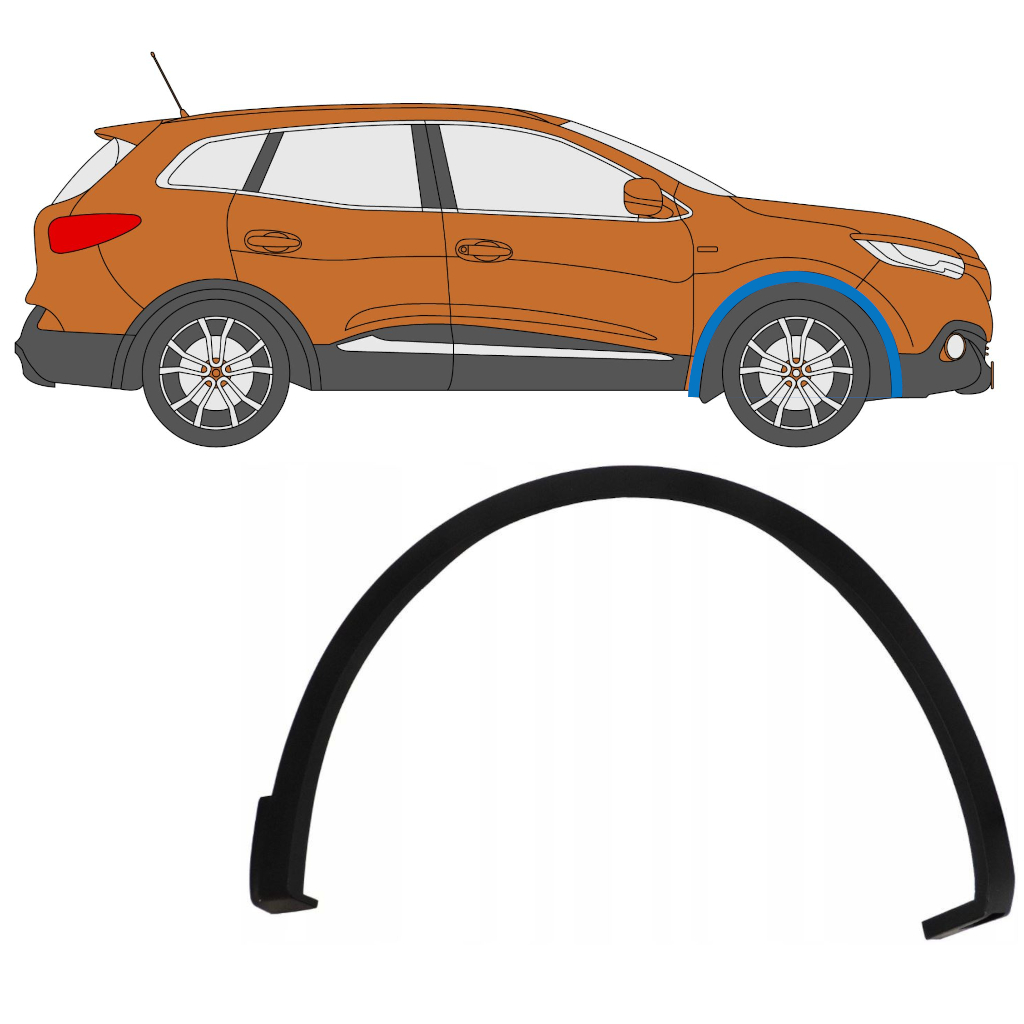 Sparno Juosta Priekinio Sparno Už Renault Kadjar 2015- / Dešinė 7912