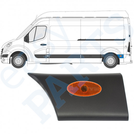 Sparno juosta galinio sparno su lempa už Renault Master 2010- / Kairė /  10550