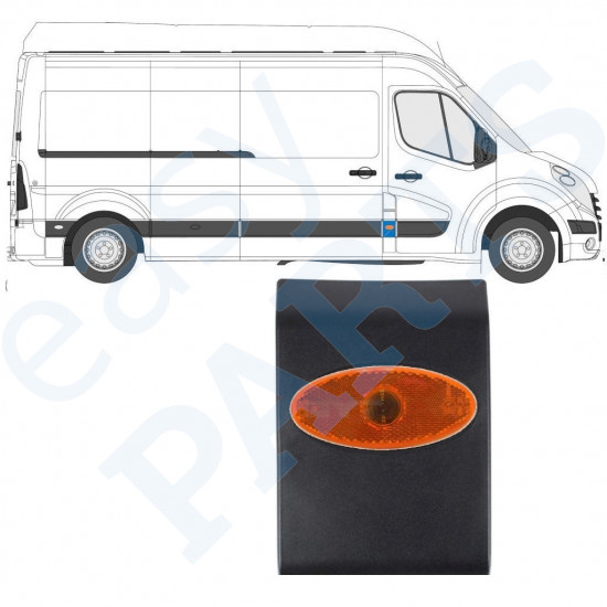 Sparno juosta priekinio statramsčio su lempa už Renault Master 2010- / Kairė = Dešinė (simetriška) /  10552
