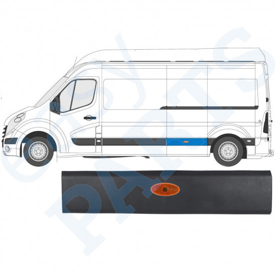 Sparno juosta su lempa už Renault Master 2010- / LWB / Kairė /  10549