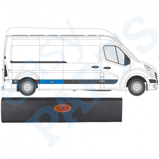 Sparno juosta su lempa už Renault Master 2010- / LWB / Dešinė /  10548